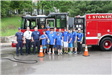 Stoneham Firefighters Association Making a Donation to Boy Scout Troop 513 at a Recent Fundraising E