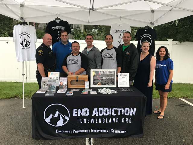 Group Photo at the End Addiction Booth