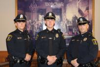 Officer Murphy, Officer Prudente and Officer Russell at Swearing In Ceremony