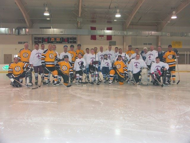 Stoneham Firefighters Versus the Boston Bruins Alumni Hockey Match